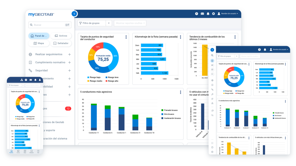 Geotab proporciona soluciones de gestión de flotas y seguimiento de vehículos.